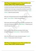 PGM Player Development Level 3 Test questions and answers (latest 2023) (Verified Answers)