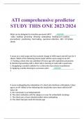 ATI comprehensive predictor STUDY THIS ONE 2023/2024