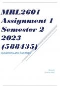 MRL2601 Assignment 1 Semester 2 2023 (588435)