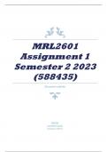 MRL2601 Assignment 1 Semester 2 2023 (588435)