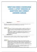 NRNP 6566 WEEK 8 KNOWLEDGE CHECK 2 LATEST VERSIONS 20 QUESTIONS AND CORRECT ANSWERS AGRADE