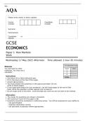 AQA GCSE ECONOMICS Paper 1 MAY 2023 QUESTION PAPER: How Markets Work