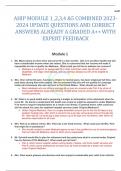 AHIP MODULE 1 ,2,3,4 &5 COMBINED 2023-2024 UPDATE QUESTIONS AND CORRECT ANSWERS ALREADY A GRADED A++ WITH EXPERT FEEDBACK