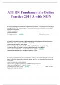 ATI RN Fundamentals Online Practice Proctored with NGN