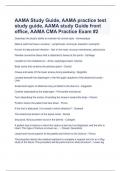 AAMA Study Guide, AAMA practice test study guide, AAMA study Guide front office, AAMA CMA Practice Exam #2