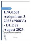 ENG1502 Assignment 3 2023 (696833) - DUE 22 August 2023