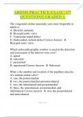 ARDMS PRACTICE EXAM | 157 QUESTIONS| GRADED A UPDATED VERSION