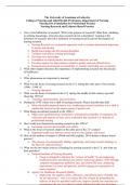 Nursing 104 group project summary questions