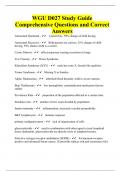 WGU D027 Study Guide Comprehensive Questions and Correct Answers