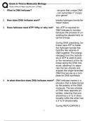 Exam 2  Molecular Biology (BIO 99) Study Guide for Tinoco