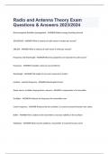 Radio and Antenna Theory Exam Questions & Answers 2023/2024