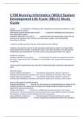 C790 Nursing Informatics (WGU) System Development Life Cycle (SDLC) Study Guide.