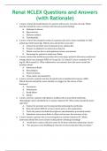 Renal NCLEX Questions and Answers (with Rationale)