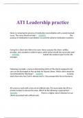 ATI RN Leadership practice