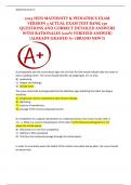 2023 HESI MATERNITY & PEDIATRICS EXAM VERSION 3 ACTUAL EXAM TEST BANK 130 QUESTIONS AND CORRECT DETAILED ANSWERS WITH RATIONALES (100% VERIFIED ANSWER) |ALREADY GRADED A+ (BRAND NEW!!)