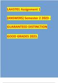 LAH3701 Assignment 1 (ANSWERS) Semester 2 2023 - GUARANTEED DISTINCTION GOOD GRADES 2023.