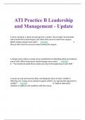 ATI Practice B Leadership and Management - Update