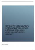 Test Bank for Medical-Surgical Nursing, 2nd Edition, Kathleen S. Osborn, Cheryl E. Wraa, Annita S. Watson, Renee S. Holleran.