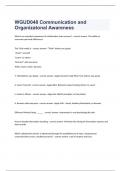 WGUD048 Communication and Organizatonal Awareness  exam 2023