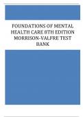 FOUNDATIONS OF MENTAL HEALTH CARE 8TH EDITION MORRISON-VALFRE TEST BANK