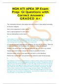 NGN ATI APEA 3P Exam Prep- GI Questions with Correct Answers GRADED A+ 