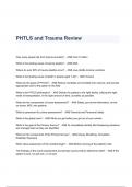 PHTLS and Trauma Review Questions & Answers 2023 ( A+ GRADED 100% VERIFIED)