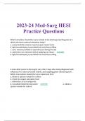 HESI MED SURG PROCTORED EXAM 2023/2024 