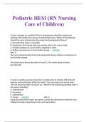 Pediatric HESI (RN Nursing Care of Children) 2023/2024