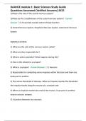 DAANCE module 1: Basic Sciences Study Guide Questions Answered (Verified Answers) 2023