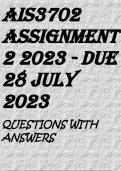 AIS3702 Assignment 2 2023 - DUE 28 July 2023
