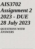 AIS3702 Assignment 2 2023 - DUE 28 July 2023