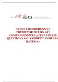 ATI RN COMPREHENSIVE PREDICTOR 2023| RN ATI COMPREHENSIVE LATEST UPDATE QUESTIONS AND CORRECT ANSWERS | RATED A