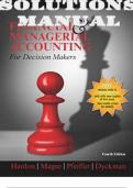 SOLUTIONS MANUAL for Financial and Managerial Accounting for Decision Makers 4th Edition by Hanlon, Magee, Pfeiffer & Dyckman | All 24 Chapters