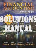 TEST BANK and  SOLUTIONS MANUAL for Financial Accounting for MBAs 8th Edition by Peter Easton & John Wild. (Complete Download)