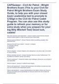 CAPQuizzer - Civil Air Patrol - Wright Brothers Exam (This is your Civil Air Patrol Wright Brothers Exam Study Guide, to help you with your closed book Leadership test to promote to C/SSgt in the Civil Air Patrol Cadet Program. You can also use this study