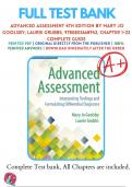 Test Banks For Advanced Assessment 4th Edition by Mary Jo Goolsby; Laurie Grubbs, 9780803668942, Chapter 1-22 Complete Guide