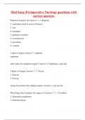 Med Surg (Perioperative Nursing) questions with correct answers
