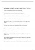 AMB 400 - SmartSets Questions With Correct Answers 