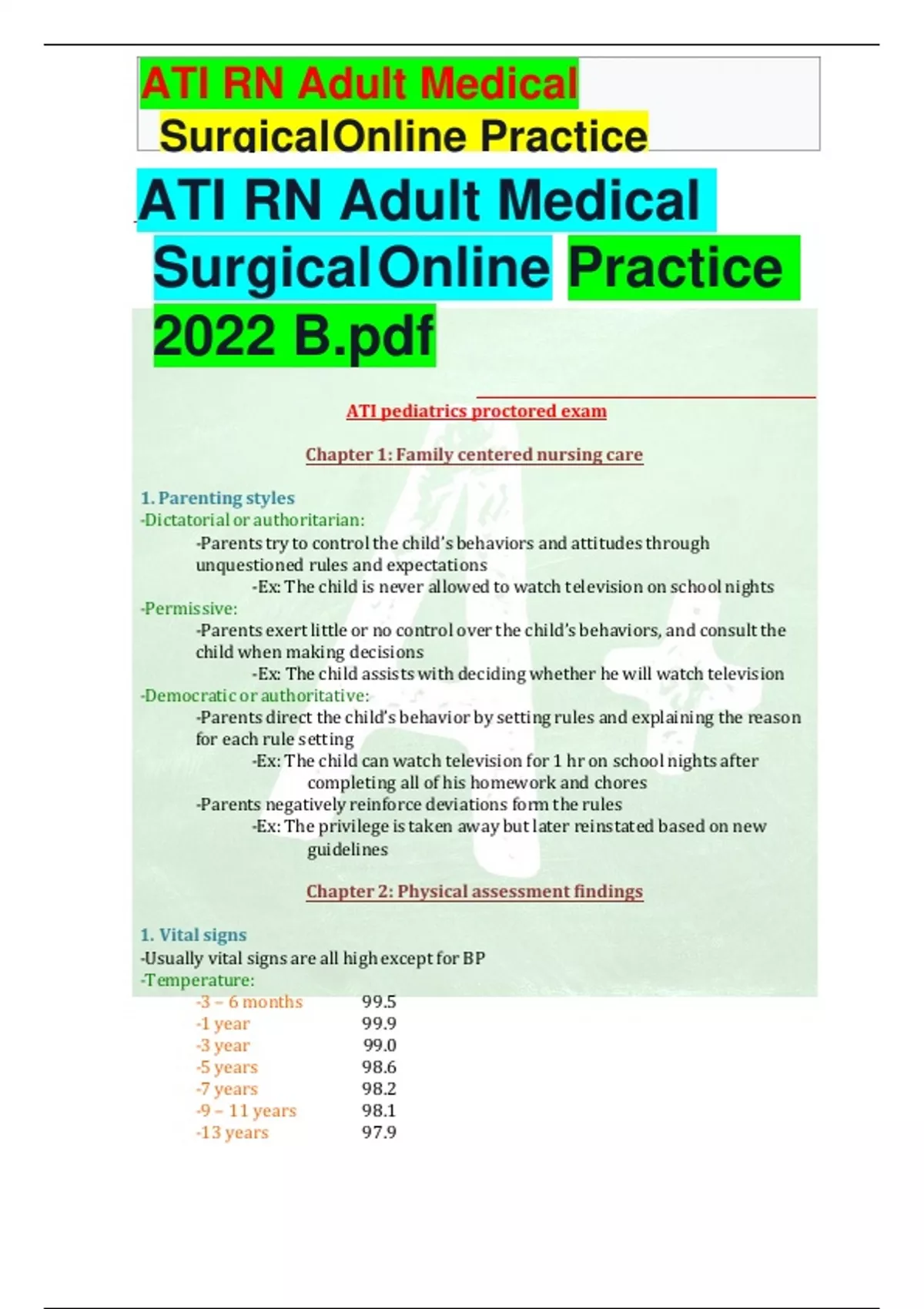 ATI RN Adult Medical Surgical Online Practice 2022 B.pdf ATI RN Adult