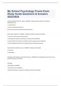 My School Psychology Praxis Exam Study Guide Questions & Answers 2023/2024