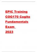 EPIC Training COG170 Cogito Fundamentals Exam 2023