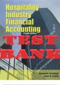 TEST BANK for Hospitality Industry Financial Accounting 4th Edition with Answer Sheet (AHLEI) by Schmidgall, Raymond, Damitio & James | Complete 18 Chapters