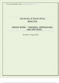 BSW3702_assignment_02 2023 with complete answers GROUP WORK - THEORIES, APPROACHES, AND METHODS