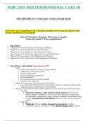 Final Exam (Exam 3) Study Guide - NUR2502 / NUR 2502 (Latest 2023 / 2024) : Multidimensional Care III / MDC 3 - Rasmussen