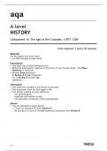 Aqa HISTORY A-level  (7042-1A) Question Paper June2022