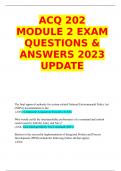 ACQ 202 MODULE 2 EXAM QUESTIONS & ANSWERS 2023 UPDATE