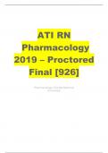 ATI RN Pharmacology 2019 – Proctored Final GRADED A+