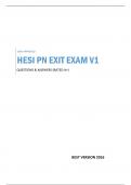 HESI PN EXIT EXAM V1 - QUESTIONS & ANSWERS (RATED A+) 100% REVIEWED BEST VERSION 2016