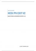 HESI PN EXIT V2 - QUESTIONS & ANSWERS (RATED A+) 100% REVIEWED LATEST VERSION 2023