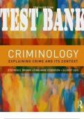 TEST BANK for Criminology: Explaining Crime and Its Context 10th Edition by Brown, Esbensen and Geis | Complete 13 Chapters